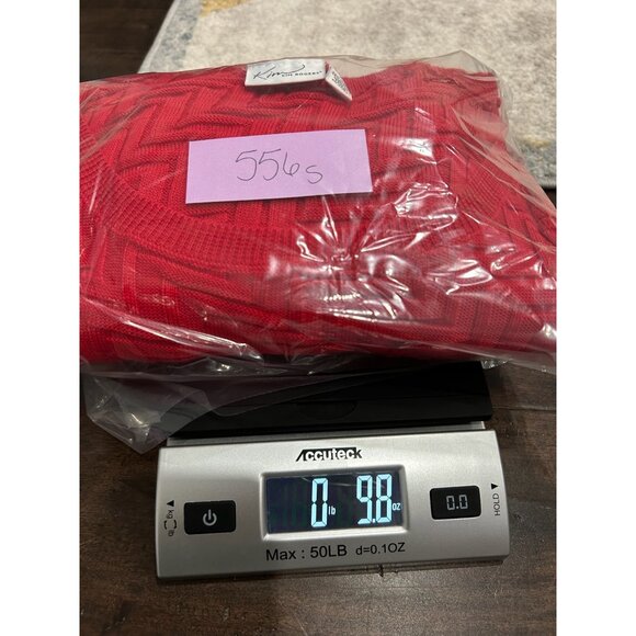 Kim Rogers Womens Red Round Neck Textured Knit Sweater Sz XL - Picture 9 of 9